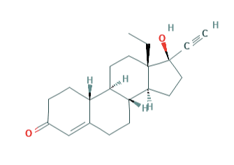 Levonorgestrelmolekyl gestagen