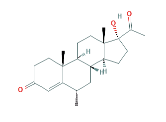Medroxyprogesteroneacetatemolekyl gestagen